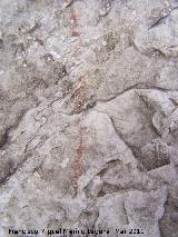 Pinturas rupestres de la Mella I. Gran barra central