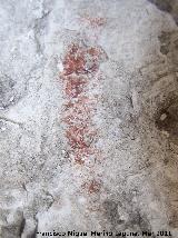 Pinturas rupestres de la Mella I. Barra vertical izquierda
