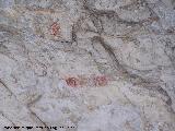 Pinturas rupestres de la Mella I. Barras del techo
