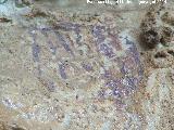 Pinturas rupestres del Abrigo de Vtor I. Pectiniforme de la izquerda
