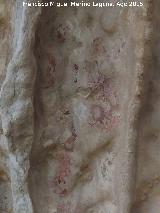 Pinturas rupestres del Abrigo de la Lancha IV. Restos de pinturas rupestres centrales