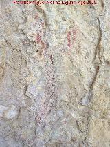 Pinturas rupestres del Abrigo de la Lancha IV. Antropomorfo Y