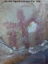 Pinturas rupestres del Abrigo de los Escolares. Antropomorfo destrozado