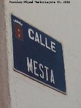 Calle Mesta. Placa
