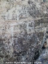 Grabados de la Cueva del Castelln. Panel de grabados