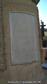 Cenotafio a Goya. Placa