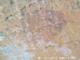 Pinturas rupestres del Poyo Inferior de la Cimbarra. Mancha indita