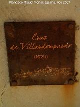 Cruz de Villardompardo. Placa