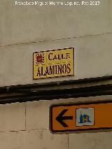 Calle Alaminos. Placa