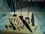 Batalla de Alarcos. Reproducciones de armas encontradas expuestas en Calatrava la Vieja - Carrin de Calatrava