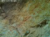 Pinturas rupestres del Abrigo de Aznaitn de Torres V. Lneas de la izquierda