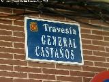 Calle Travesa General Castaos. Placa