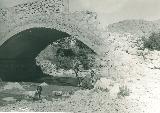 Puente del Quiebrajano. Foto antigua. Destrozos ocasionados durante la crecida del ro en 1953