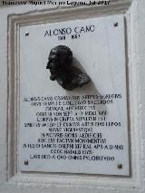 Alonso Cano. Placa en la Catedral de Granada