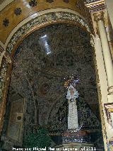 Iglesia de Santa Mara. Camarn de la Virgen de los Dolores (comienzos del siglo XVIII), cubierto de yeseras barrocas