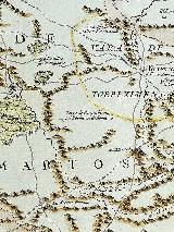 Torre de Fuencubierta. Mapa del Partido de Martos 1735