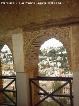 Alhambra. Palacio del Prtico. Vistas del Albaycn