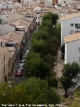 Calle Alferez Rojas Navarrete. Desde las Eras de Santa Ana
