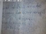 Historia de Torreperogil. Pintadas de presos de la Guerra Civil en la Catedral de Jan