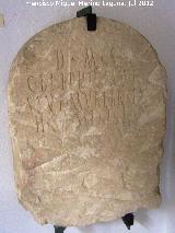 Historia de Torres. Lpida funeraria romana. Museo Arqeolgico de beda