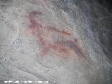 Pinturas rupestres de la Cueva del Morrn. Cprido rojo