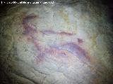 Pinturas rupestres de la Cueva del Morrn. Cabra roja