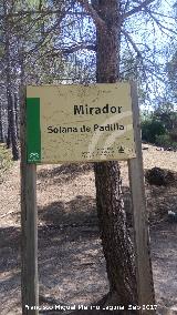 Mirador Solana de Padilla. Cartel
