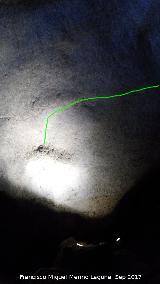 Petroglifos rupestres de la Cueva de los Murcilagos. Lomo de caballo?