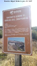 Viaducto del Chaparral. Cartel