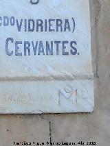 1916. Placa del III centenario de la muerte de Cervantes. Universidad de Salamanca
