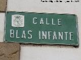 Calle Blas Infante. Placa