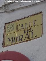 Calle del Moral. Placa
