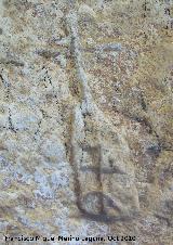 Petroglifos rupestres de la Piedra Hueca Chica. Petroglifo V símbolo 12
