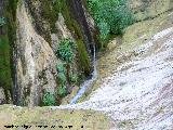 Cascada de Chorrogil. Base de la cascada