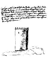 Castillo de Villardompardo. Dibujo de Jimena Jurado. Siglo XVII