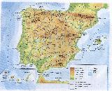 España. Mapa físico
