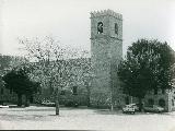 Santuario de la Fuensanta. Foto antigua. Una vista del Santuario y viejos rboles hoy desaparecidos.