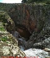 Cascada del Cimbarrillo. Desde la parte alta de la cascada