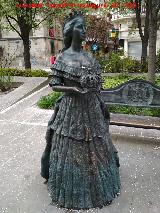 Eugenia de Montijo. Escultura en el Bulevar de la Avenida de la Constitucin - Granada