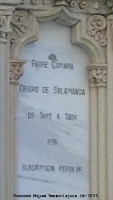 Monumento al Padre Cmara. Placa