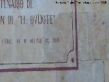 2005. Placa del IV centenario de la publicacin del Quijote. Universidad de Salamanca