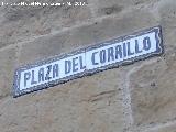 Plaza del Corrillo. Placa