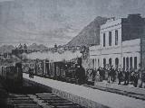 Estacin de Jan. Llegada del primer tren a Jan 18-8-1881