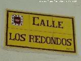 Calle Los Redondos. Placa