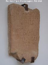 Cortijada de El Acero. Inscripcin romana. Museo Arqueolgico de Santisteban