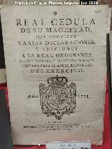 Historia de Madrid. Ordenanza para el anual reemplazo del ejrcito 1782. Exposicin Palacio Villardompardo - Jan