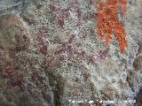 Pinturas rupestres de la Cueva de los Herreros Grupo XI. Parte del subgrupo principal