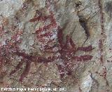 Pinturas rupestres de la Cueva de los Herreros Grupo IX. Ciervo