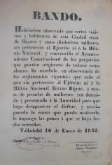 1842. Bando Valladolid 1842