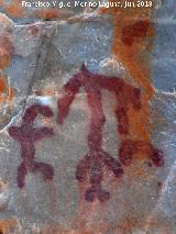 Pinturas rupestres del Puntal. Antropomorfos del grupo I